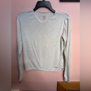 Patagonia Capilene Daily Baselayer Long Sleeve Grey White FLAW